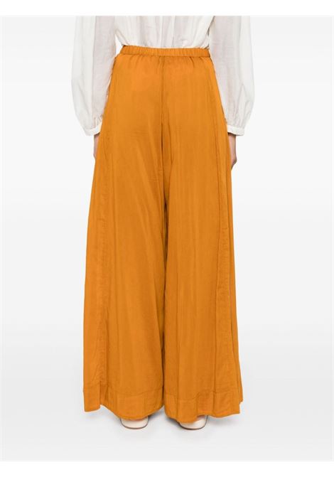 Caramel orange pleat-detailing palazzo trousers - women FORTE FORTE | 124061506